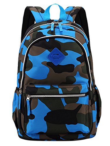 Happy Cherry Schulrucksack Tarnung-farbe Schulranzen Schultasche Sports Rucksack Freizeitrucksack Daypacks Backpack für Mädchen Jungen Kinder Damen Herren Jugendliche