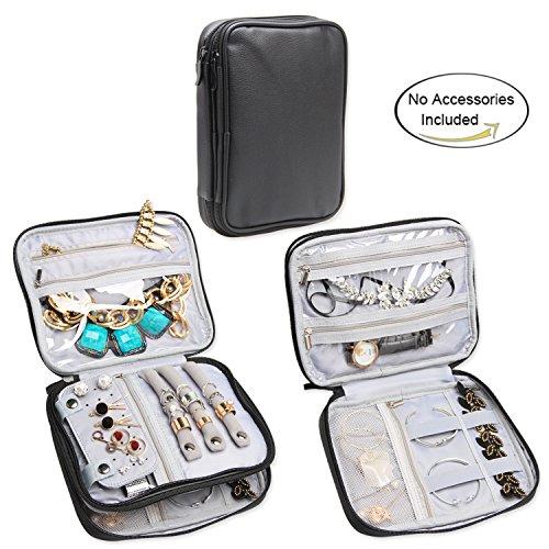 Preisvergleich Produktbild Teamoy schmucktasche reise schmuckkästchen für Schmuck Set,wasserdichte Schmuckaufbewahrungen haben viele Tänder von Ringe, Ohrringe, Halskette und mehr,bequem zu tragen für Partys,Blaue Punkte