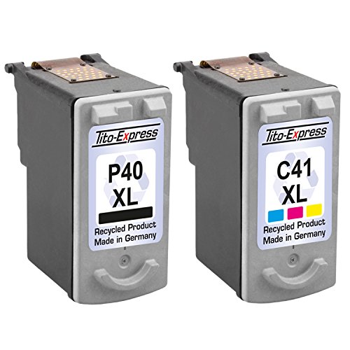 PlatinumSerie® Farbset 2 Patronen für Canon PG-40 XL & CL-41 XL Pixma MP450 MP210 MP220 MP450 MP460 MX300 MX310 - 2