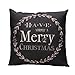 Produktbild IHRKleid® Housse de coussin Christmas Lettre Canapé Taie d’oreiller Lit Décoration à la maison Festival (Noir)
