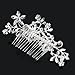 Charm Bridal Wedding Silver Crystal Rhinestones Pearls Women Hair Comb Clip Hot