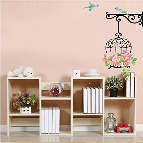 joyliveCY Abnehmbare Art Vinyl Zitat DIY Wall Sticker Aufkleber Wandbild Dekoration Zimmer Vogelkäfig - 5