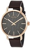 Calvin Klein Damen Analog Quarz Uhr mit Leder Armband K7B216G3