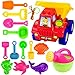 Produktbild Set Da Spiaggia ChsheSet Da Spiaggia Per Bambini Bambino Che Gioca Con Gli Strumenti Di Sabbia Attrezzo Per Benna Con Sabbia A Clessidra (Incluso 14 Pezzi)