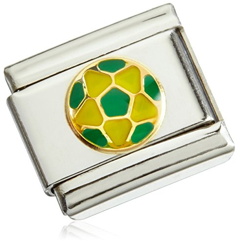 Nomination Unisex Composable Classic ITAL. FOOTBALL (Ball GELB- 0GRUEN) Edelstahl teilvergoldet Emaille- 03020444 Nomination Unisex Composable Classic ITAL. FOOTBALL (Ball GELB- 0GRUEN) Edelstahl teilvergoldet Emaille- 03020444