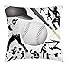 Produktbild Boy's Room Throw Pillow Cushion Cover, Silhouettes of Players in Different Positions Catcher Pitcher Cap and Bat, Decorative Square Accent Pillow Case, 18 X 18 inches, Black White Grey