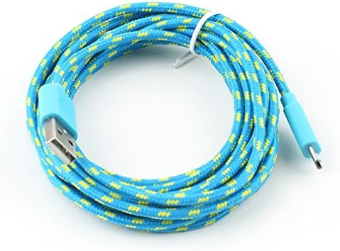 Maistore Micro USB Cable Charger 3M/10FT Sync Data Cable Cord Series-Nylon Braided Android Fast Charging Cables for Samsung Galaxy Note, Nexus, HTC, Kindle, LG, Sony, Xiaomi, Motorola, PS4 Controller and More (Blue)