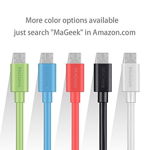 MaGeek® 0.9m Premium Micro USB Kabel Schnell Aufladen Synchronisationen und Ladekabel für Android, Samsung, HTC, Motorola, Nokia, LG, HP, Sony,und mehr (Schwarz) - 6