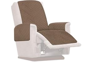 Muross Reversible Recliner Chair Protector, Waterproof Furniture Protector Slip, Nonslip Recliner Cover 1 Seater Chair Sofa Slipcover Armchair Furniture Protector Couch for Pets (Camel)