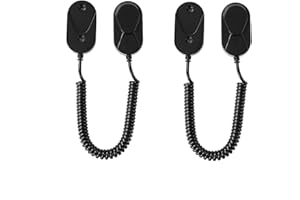 COLEXY 2 Stück Magnetische Halterung Fernbedienung, Magnetische Fernbedienungshalter mit Federseilen, Wandhalterung Fernbedienung für Fernbedienungen und kleine Gegenstände, 120cm (Schwarz)