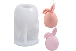 SUNSHINE SMILE Ostern Kaninchen Silikonform,3D Osterhase Kerzenformen Seifenform,Ostern Kaninchen Kerzen Gießformen,Osterhase Silikonform,DIY Ostern Seifenform Silikonform,DIY Hase Silikonform Backform