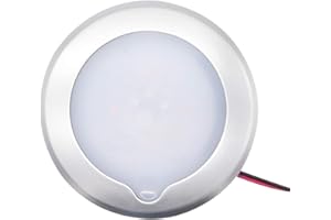 Gloaso 12v 24v CC Bateau de Camping-Car Plafonniers LED à intensité Variable de 15 cm avec Bouton Tactile Blanc Chaud 3000K 4,5W 400LM Lampes d'intérieur IP67
