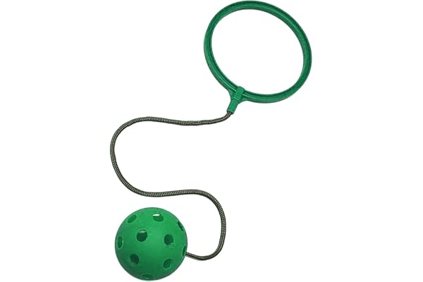 Ankle Skip Ball - Foldable Flash Wheel Skip Ball | Outside Game Toys | 1x Swing Exercise Activity | Kid Skipping Toy Activity | For School Breaks Family Vacations Camping Garden Backyard Beach