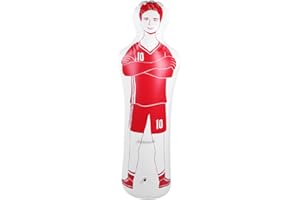 Leopacat Inflatable Soccer Dummy, Football Training Dummy Tumbler Air Mannequin Free Kick Defender Wall Punching Tower Bag Boxing Column Sandbags for Kicks Dribbling Passing Drills