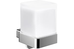 Dozownik myd?a w p?ynie Emco loft, model ?cienny, z wylewk?, szk?o kryszta?owe satynowe, Kolor: Chrom - 052100103