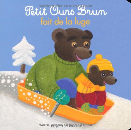 couverture de : Petit ours brun fait de la luge