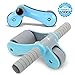 Produktbild Ranbow Faltbar und Herausnehmbar Bauchtrainer Ab Roller Hometrainer Fitnessgeräte Bauch Roller mit Knieauflage Blau Grau