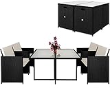 【 Platzsparendes Cube Design 】Durch das praktische Cube Design können Sie Stühle und Tisch ineinander stellen und somit das Aufstellmaß um ein Vielfaches verringern.