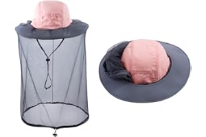 HunterBee Moskitonetz-Hut Insektenhüte mit Netz Imker-Imker-Bienenzucht-Schleier-Hut Safari Wandern Gartenarbeit Mesh Kapuze