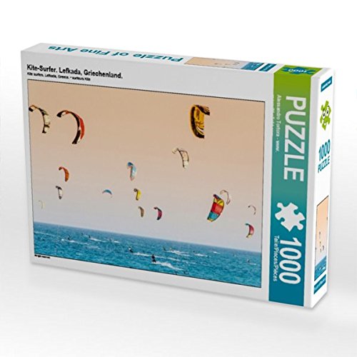 Preisvergleich Produktbild Kite-Surfer. Lefkada, Griechenland. 1000 Teile Puzzle quer (CALVENDO Orte)