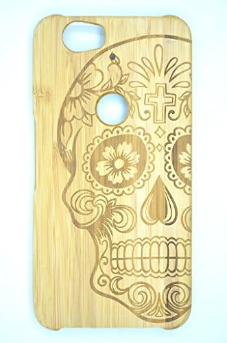 Google Nexus 6P Case (5.7-Inch), Wood Collection(TM) Wood Case for Google Nexus 6P ( Bamboo Skull)- Wood Collection(TM) Handmade Wooden Case and Cover for Your Smartphone and Tablet