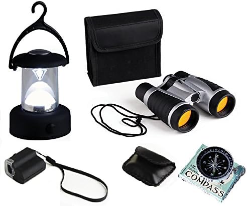Children's Adventure &amp; Exploration Set With Binoculars, Lantern, Microscope and Compass