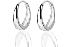 IMINI Pendientes de aro pequeños de 15 mm para mujeres y niñas sensibles orejas cartílago de plata de ley 925 Huggie pequeños pequeños aros hipoalergénicos