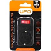 Ufo Single Current Protection Keyed Socket 16a 250v, Max 3500w Overload Protection (black)