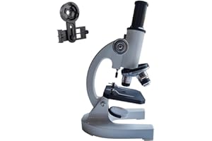MUARRON Microscope for Students and Adults-200-4000X Magnification Powerful Biological Educational Microscope with Phone Clip