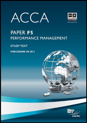 Book's Cover ofAcca F5 Performance Management Study Text