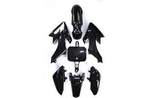 XLJOY Black Fairing Plastic Fender Kit for SDG SSR Piranha Chinese CRF50 XR50 50cc 70cc 90cc 110cc 125cc 140cc 150cc 160cc Dirt Pit Bike