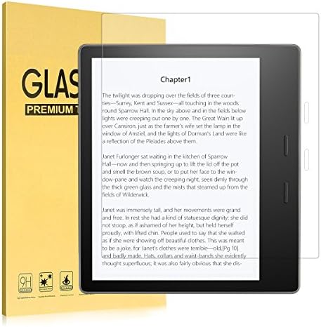 Kindle Oasis Screen Protector(9th Generation, 2017), iThrough Tempered Glass Screen Protector Film for All-New Amazon Kindle Oasis, HD Clear Bubble Free 9H Hardness Screen Protector(one piece)