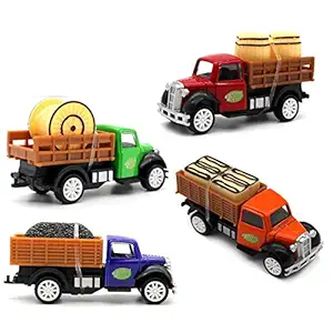 IndusBay Die Cast Alloy Metal Goods Carrier Truck Set - Transport Truck 1:87 Alloy Diecast Vehicle Models Collection Kids Toy