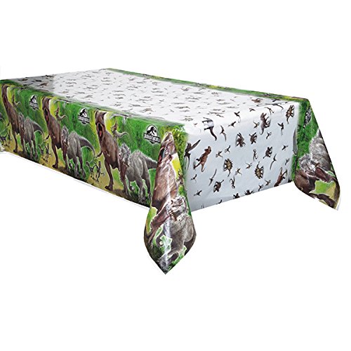 1 Tischdecke * JURASSIC WORLD * für Kindergeburtstag oder Motto-Party // Party Plastic Table Cover Motto Dinosaurier Dinos T-Rex Universal
