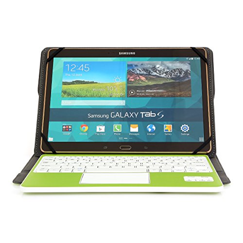 Bluethooth Tastatur, QWERTZ Deutsche Tastatur mit Touchpad, CoastaCloud Deutsch Bluetooth Tastatur Hülle mit Touchpad universal Für alle Windows / Android OS Tablet PC / Galaxy Tabs und Mobil mit 9-10.6 Zoll (Geeignete Tablettengröße : Min 15x24cm Max18x26cm)Grün - 8