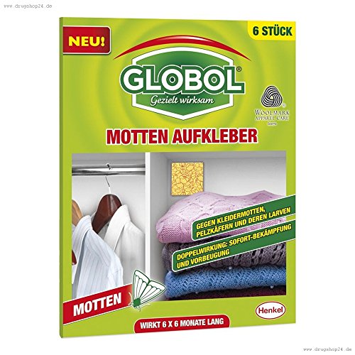 Preisvergleich Produktbild Globol Motten Aufkleber 6er