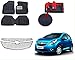 Auto Pearl Premium Quality Car Accessories Combo of Car Floor Foot Mats 3D Black. & Chrome Plated Car Front Grill. & Premium Make Red Black Car Pet Seat Cover. RS.3385.00