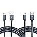 Price comparison product image Micro USB Cable 2 Pack 6ft, BeneStellar Premium Nylon Braided Micro USB Ultra Durable 2.4 A High Speed Fast Charger Cables for Samsung Galaxy S6 / S7 / S7 Edge, HTC, Huawei, Sony, Nokia, Kindle, Android Smartphone and More (6ft / 1.8m, Black & Black)