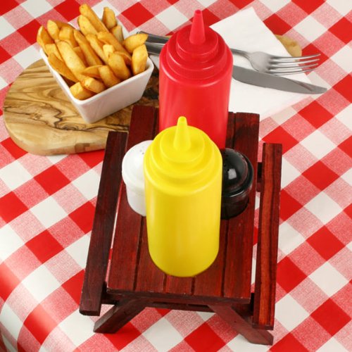 Gewürzhalter Gewürzregal Salz Pfeffer Streuer Ketchup Flasche Picknicktisch - 3