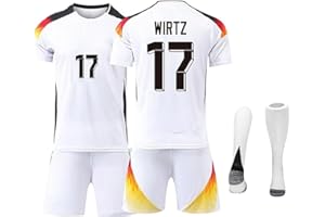 AOROM New DE Nations Cup Fußball Jersey Anzug 6 Kimmich 7 Havertz 8 Kroos 10 Musiala 13 Muller Trikot Kinder Eu Cup Olympic Kids Men Soccer T Shirt Trikot Fussball Jungen Football Jersey