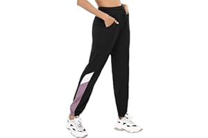 Marvmys Pantalon Jogging Femme Coton Pantalon Survêtement Sport Yoga et Fitness Taille Haute Pants avec Poche Pantalon Training