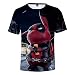 Produktbild CCTXUE T-Shirts 3D-Druckhemd Herren Damen Neutraler Tops Llschweiß Schnell Trocknende Belüftung Weicher, Lässiger, Kurzärmeliger Rundhalsausschnitt Pokemon