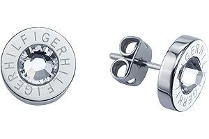 Tommy Hilfiger Kobiety Kolczyki, Srebrny, 1 cm