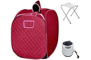 KEDIA Mobile Mini Dampfsauna Heimsauna Wärmekabine Sitzsauna Saunakabine 80 * 80 * 100 cm 2,5 Liter (Rotwein für 1 Person)