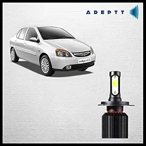 Adeptt H4 Super Bright Ultrawhite LED 6500K Headlight Bulbs H4 (White) for Tata Indigo LX/CS