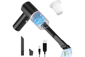 CLIUNT Powerful Handheld Mini Staubsauger, 3 in 1 handstaubsauger 6000PA, Leicht Tragbarer Akku-Staubsauger, USB aufladbar Tragbar Leicht Mini Staubsauger für Auto Haus Büro Teppich Haustier…