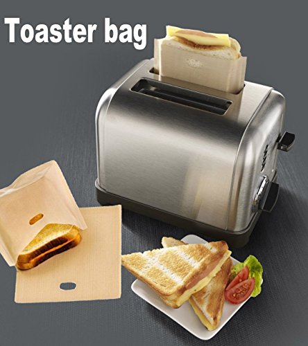 ALAIX Toasterbag Wiederverwendbare 100 Verwendung Non-Stick Sandwich / Snack Käse Toasties In einem Toasterschutz, 2 Pack
