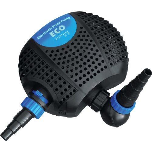 Jebao OME 15000 Eco Bomba de Filtración Sumergible para Estanques y Jardines de Agua 15000L/H, 2 entradas.
