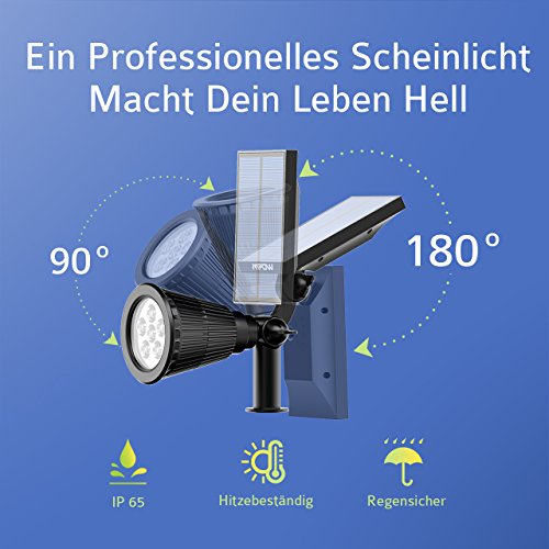 Mpow LED Solarleuchten [3 Intelligente Modi] Mpow 3-in-1 Wireless Wetterfeste Licht Bewegungs Sensor Lampe mit 20 LED für Garten, im Freien usw. - 4