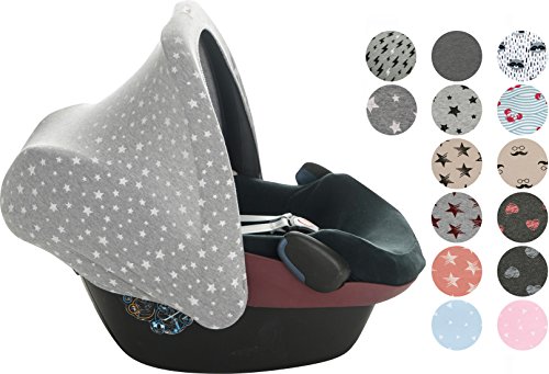 Janabebe® ** White Star ** Universal Verdeck / Dach für Maxi Cosi/Babyschale Gruppe 0+ als Sonnenschutz / Windschutz / SonnenDach / Sonnenverdeck